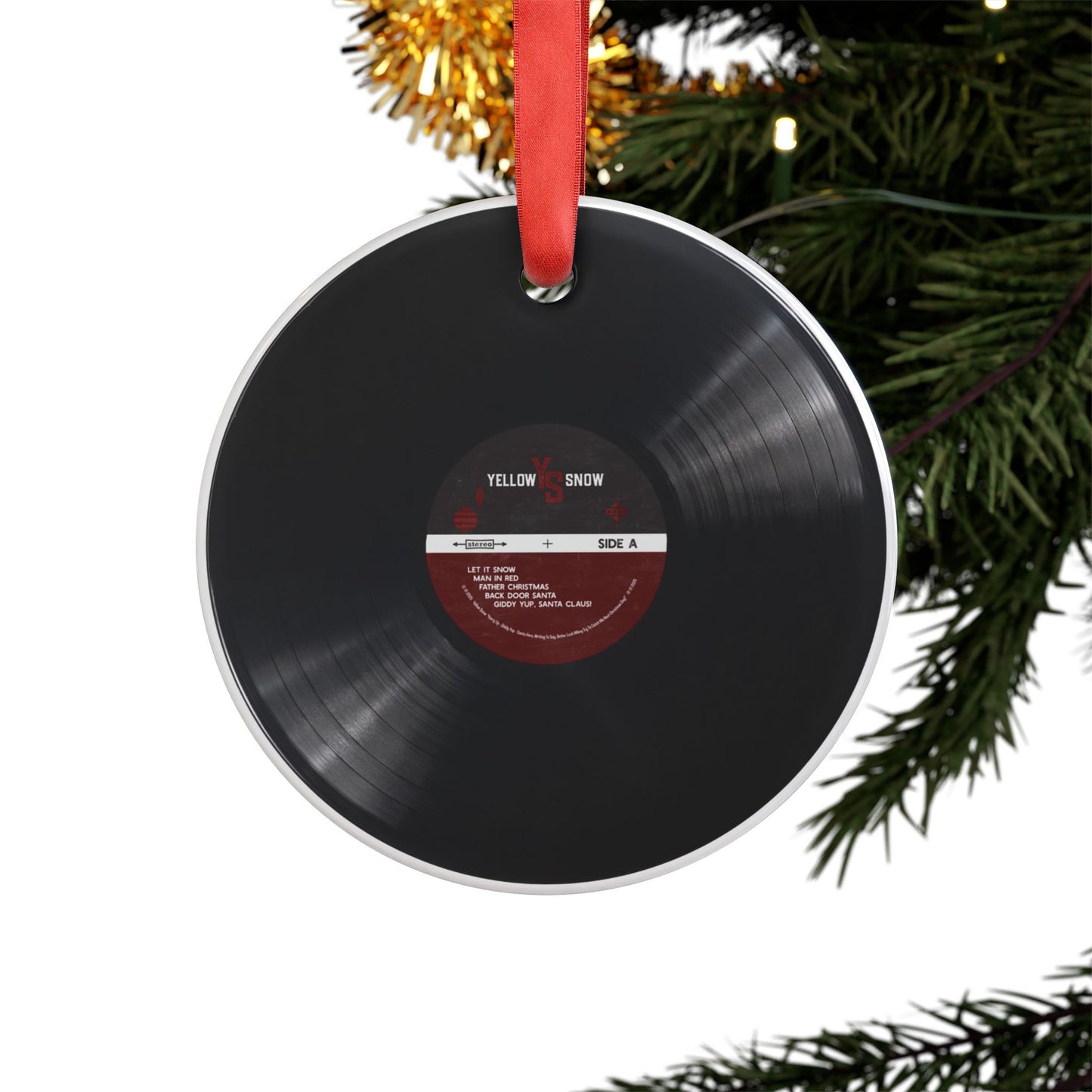 Volume 1, - Acrylic Christmas Ornament with Ribbon