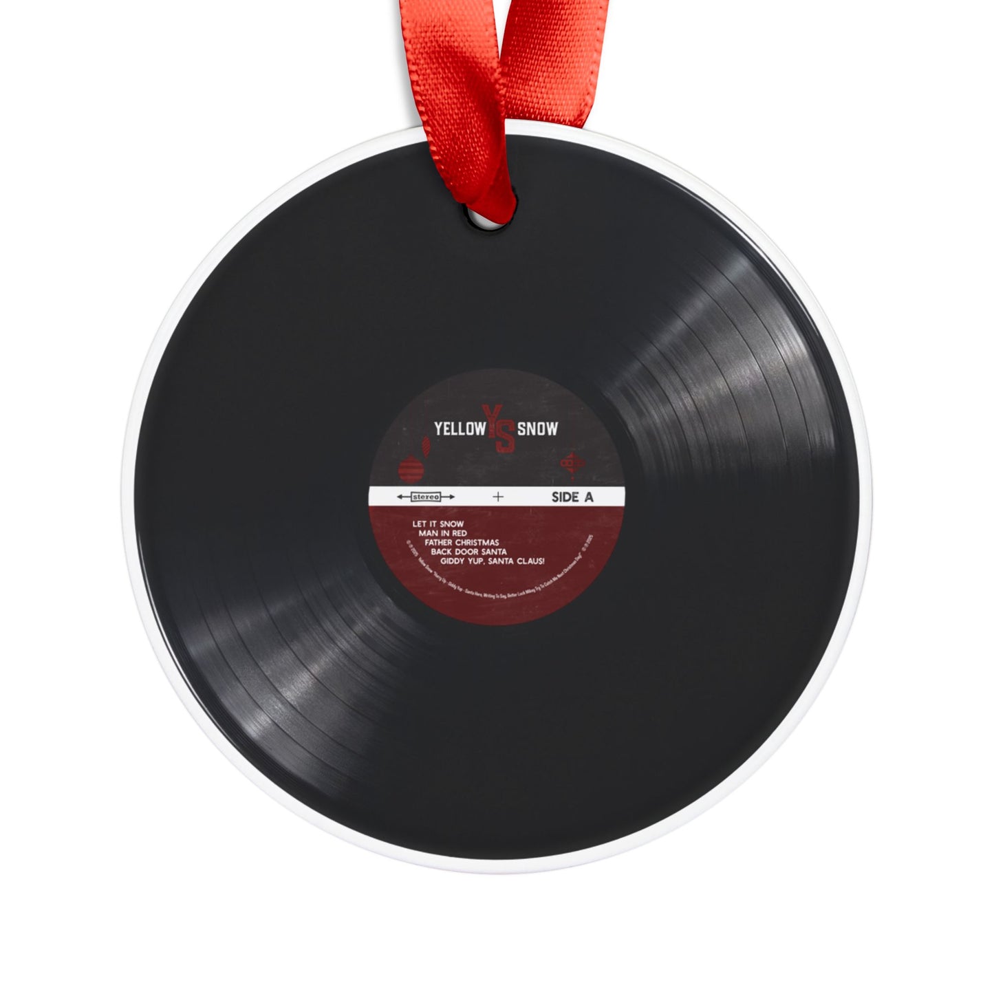 Volume 1, - Acrylic Christmas Ornament with Ribbon