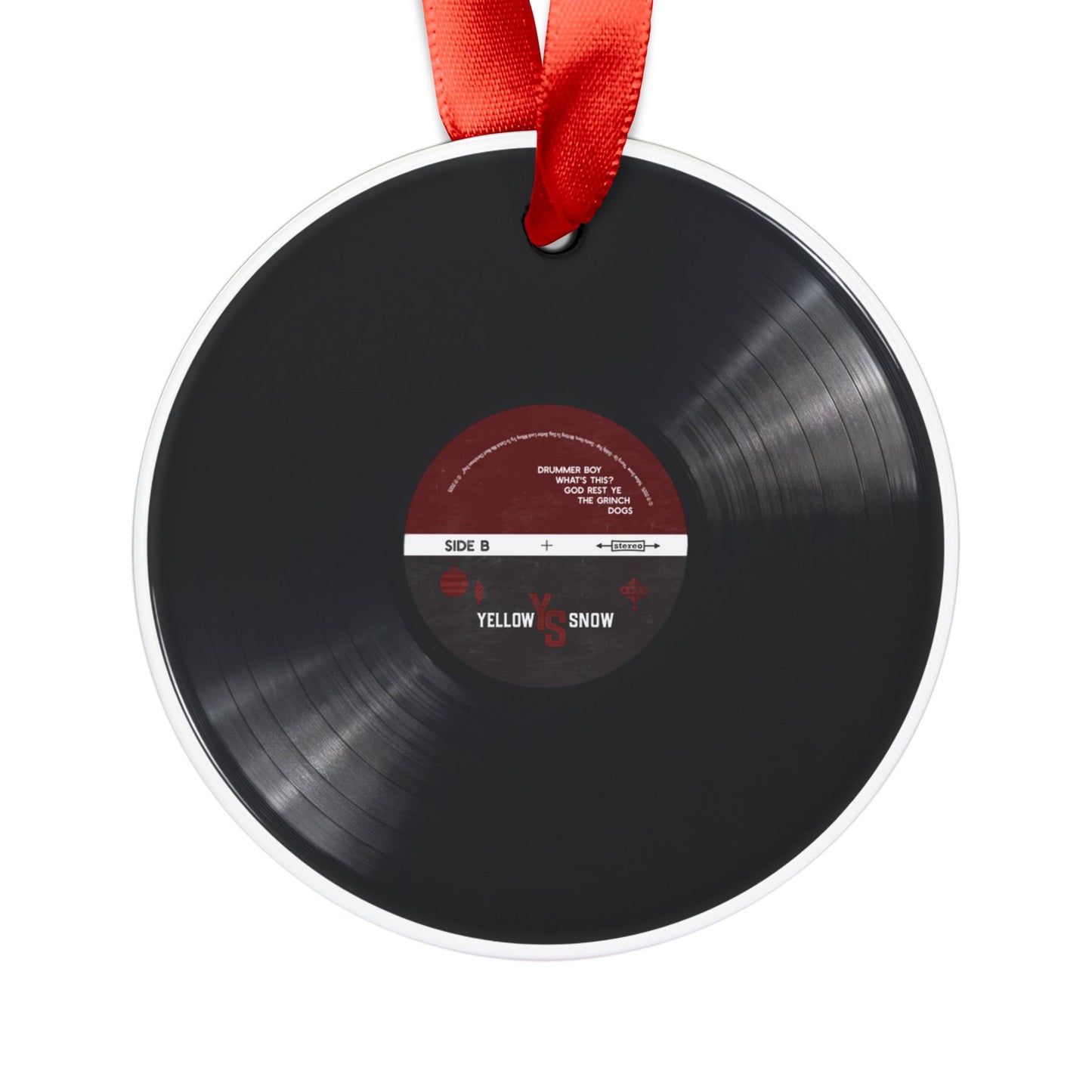 Volume 1, - Acrylic Christmas Ornament with Ribbon