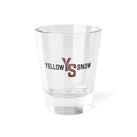 Yellow Snow Shot Glass